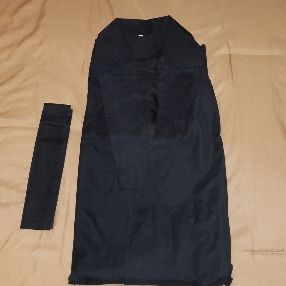 🆕️Black lapel waterfall long vest - Picture 2 of 3